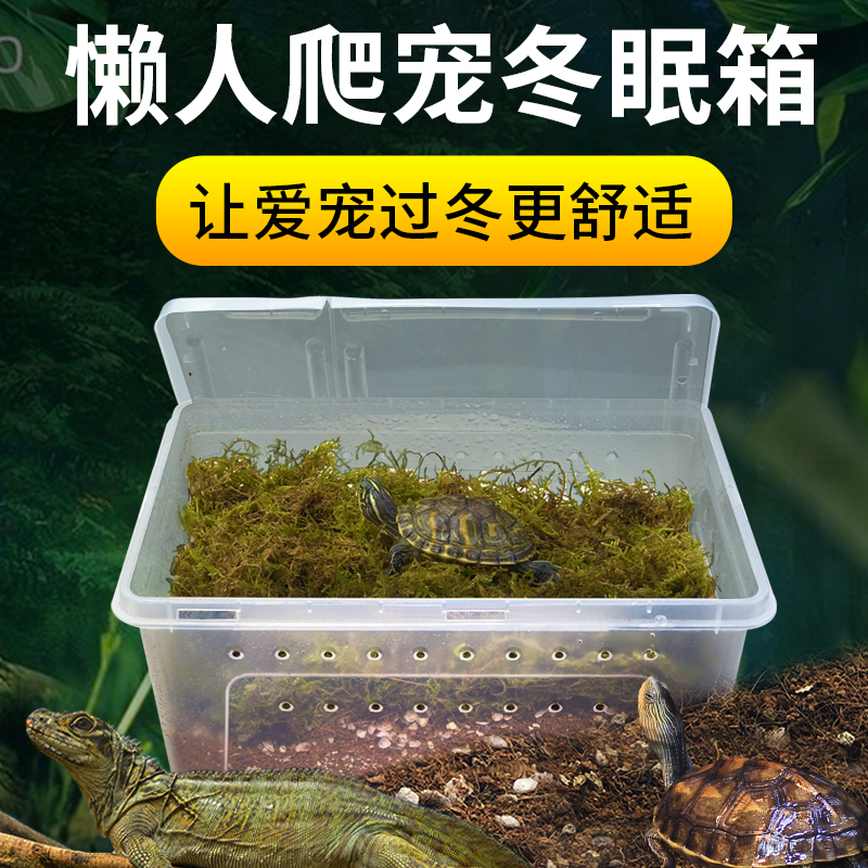 乌龟冬眠用品,巴西龟,草龟,爬宠过冬椰土,苔藓,沙土,角蛙垫材,饲养盒土窝,冬眠箱